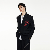 明星同款 「红竹」新中式 国风西装 DIBINSAI 外套 24AW竹子绣花西服