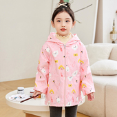 儿童羽绒服罩衣秋冬季 女童防水洋气围衣外套外穿宝宝吃饭画画罩衫