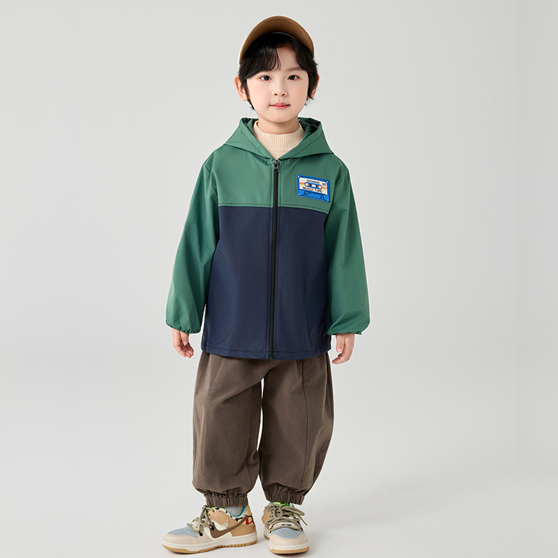 男宝宝防水罩衣秋冬外穿