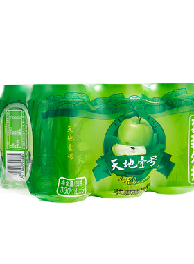 U先试用 天地壹号苹果醋饮料330ml*6罐清爽解腻0脂肪低能量