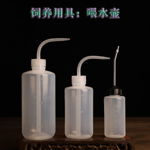 蛐蛐蟋蟀黑虫油葫芦鸣虫饲养用工具品不锈钢喂加水弯头壶滴管罐盆