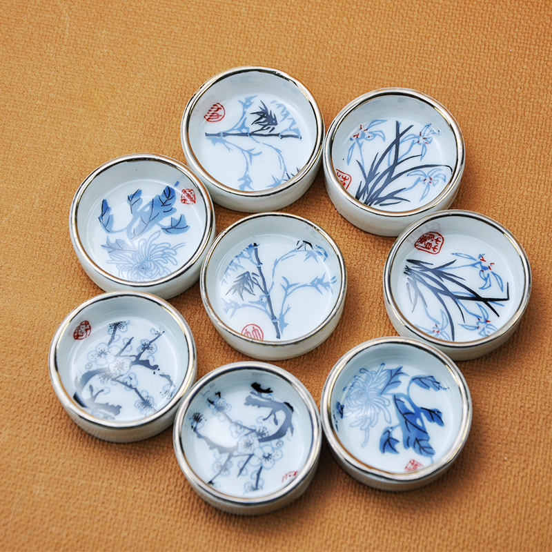 水槽梅兰竹菊金边100个蛐蛐罐