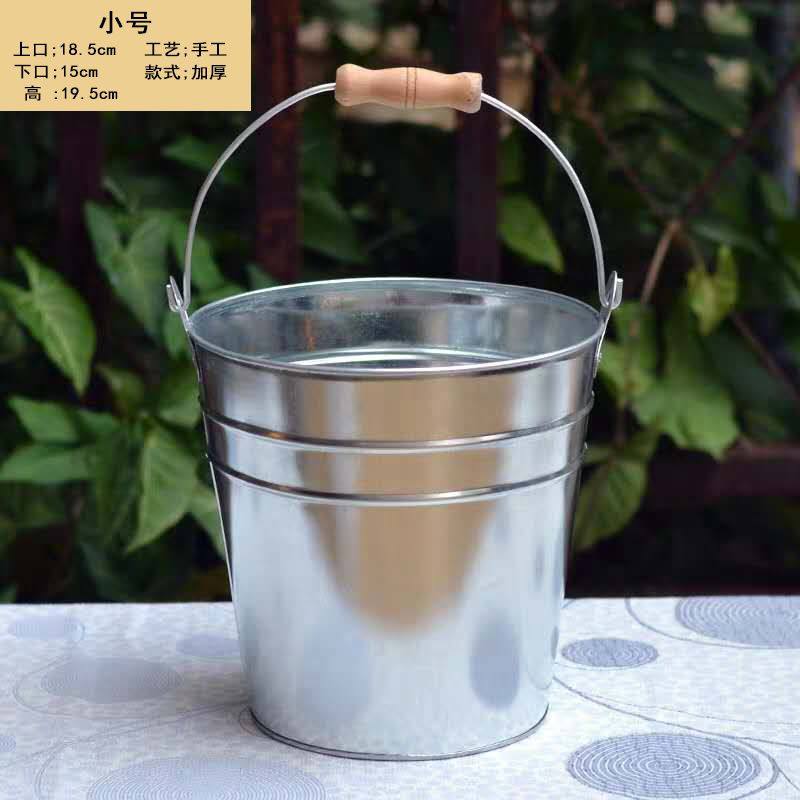 迷你小桶铁皮桶铁花盆镀锌冰桶冰块盘子田园小桶装饰花器收纳桶