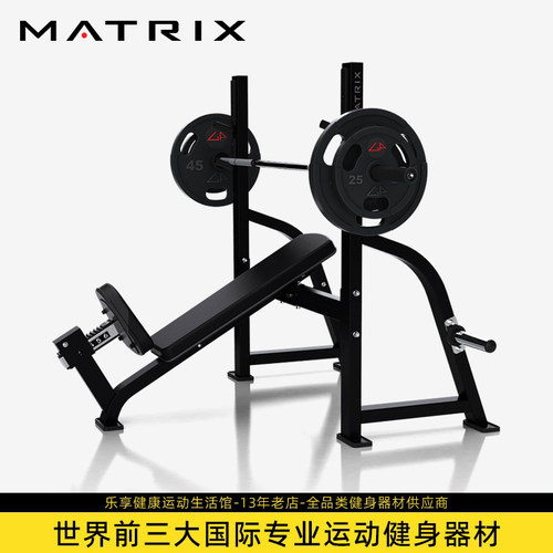 乔山杠铃举重卧推上斜椅训练健身
