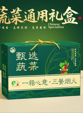 10斤新鲜蔬菜礼盒绿色果蔬送礼包装盒有机蔬菜纸箱手提礼品盒定制