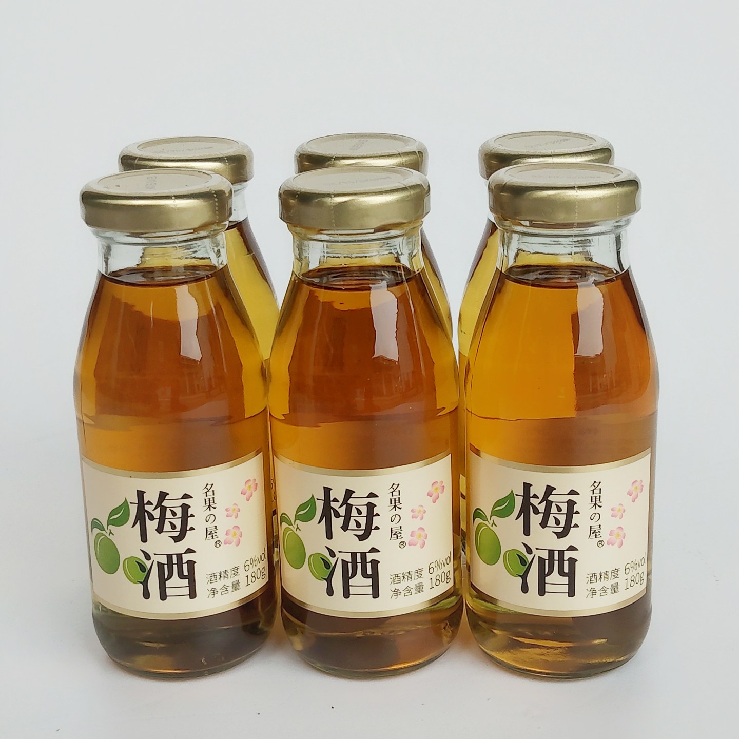 名果屋梅酒日式梅子酒日本料理梅果酒180g*6瓶名果之屋日料青梅酒