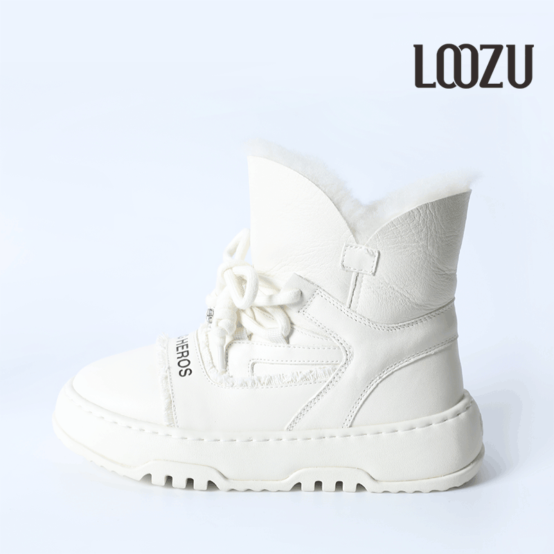 龙足雪地靴冬季绑带加厚短靴