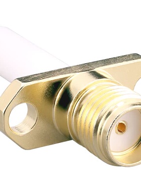 CONSMA018-15-G 连接器 《 SMA FML, 2-HOLE FLANGE, GOLD    》