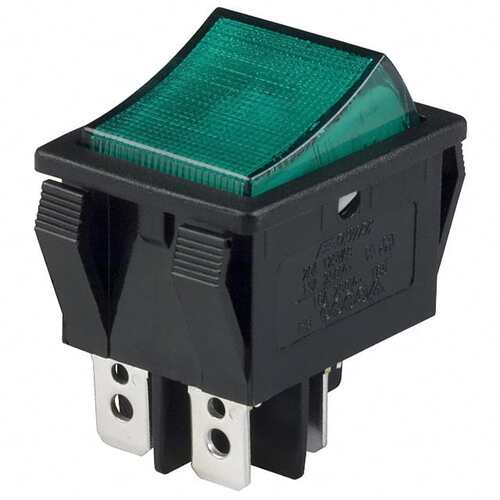 R5BBLKGRNEF1 开关 《 SWITCH ROCKER DPST 20A 125V    》