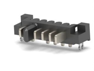 9-1612503-1 连接器 《 CONN PLUG 5POS 2.50MM R/A SLDR    》