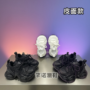 百搭休闲运动增高单鞋 复古轻便厚底皮面老爹鞋 女ins潮2026春新款