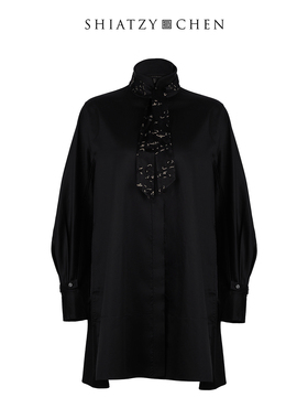 SHIATZY CHEN/夏姿·陈饰领结棉质衬衫618131