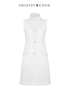 夏姿·陈新中式 蕾丝领饰长背心110134 CHEN SHIATZY