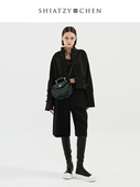 SHIATZY 夏姿·陈中国风荷绵系列束口荷包口袋饰立领外套 CHEN
