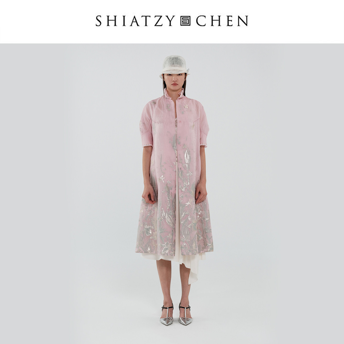 SHIATZY CHEN/夏姿·陈25春夏系列金属纱线提花大衣157167