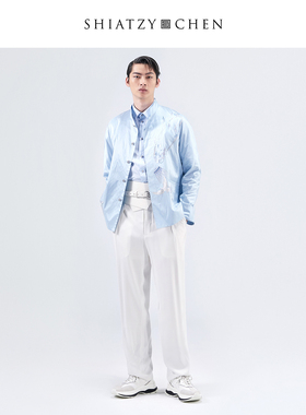 SHIATZY CHEN/夏姿·陈棉质立领男士衬衫126701