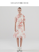 艳实系列欧根纱印花连衣裙 夏姿·陈2024年新品 SHIATZY CHEN