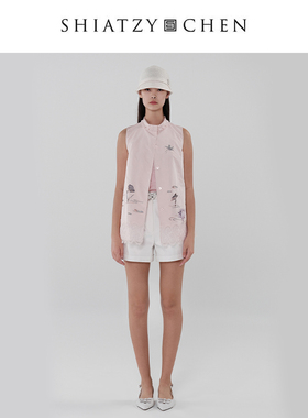 SHIATZY CHEN/夏姿·陈25年双漪系列真丝混纺刺绣背心152204