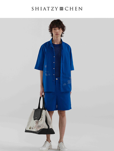 夏姿·陈蜃缕系列男士 中国风纯棉印花上衣142621 CHEN SHIATZY