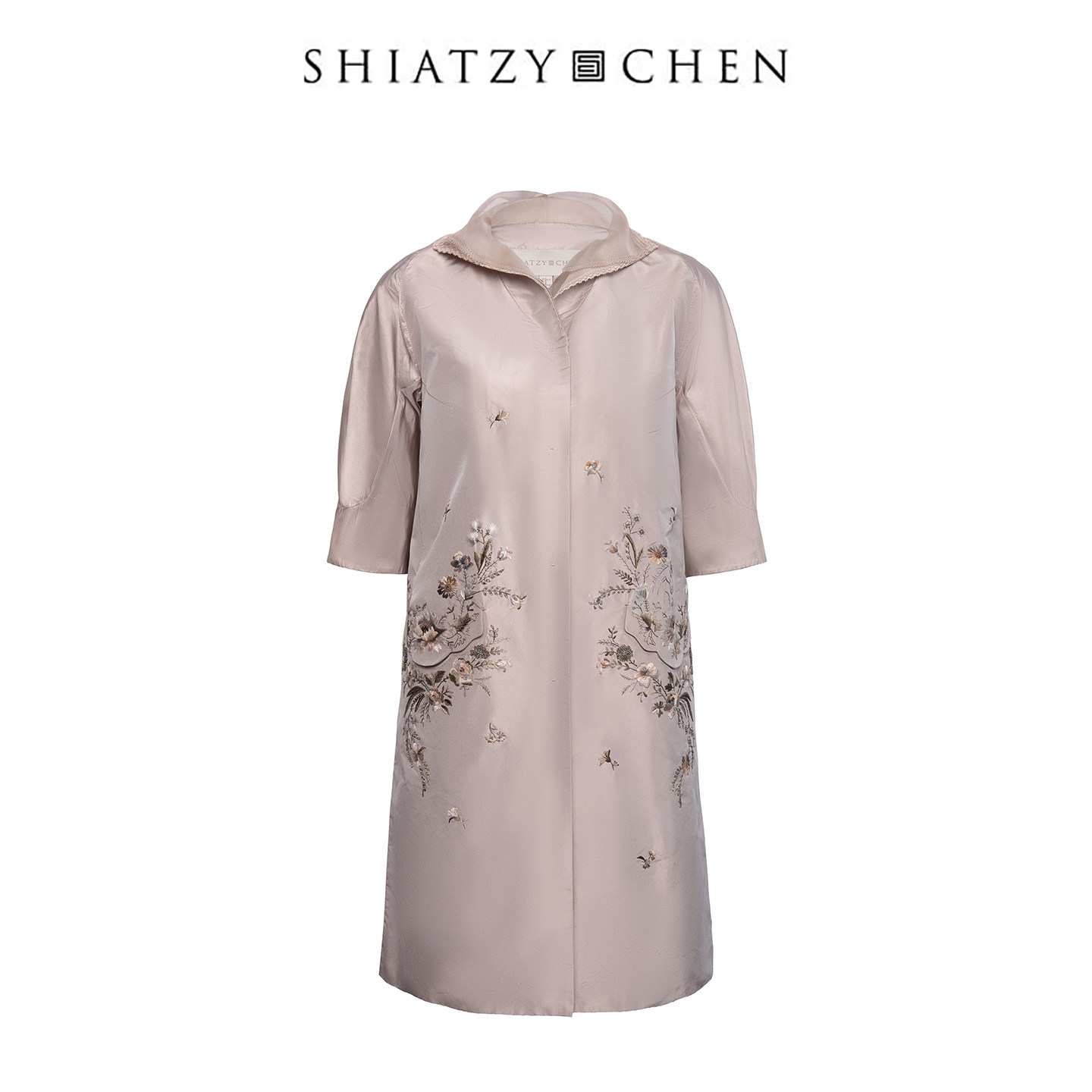 SHIATZY CHEN/夏姿·陈26新品初筵系列丝质刺绣长款外套163047