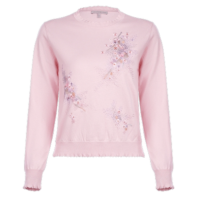 夏姿·陈长袖刺绣套头针织系列