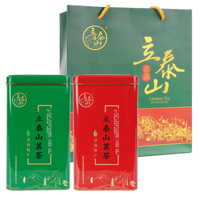 山东省济南市长清茶立泰山绿茶红茶200克盒装山东特产茶叶