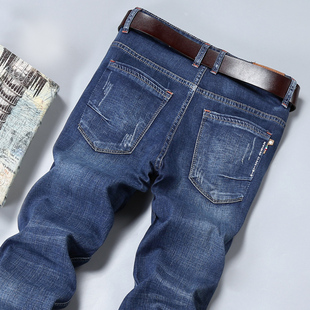 男式 牛仔裤 潮牌秋冬厚款 弹力休闲牛子裤 子 秋季 男有弹性潮男裤 款