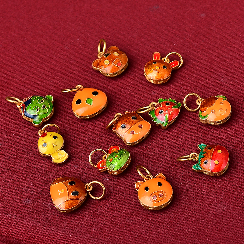 真安顺925银生肖精致时尚新品猴鸡本命年手链配件男女银饰小吊坠