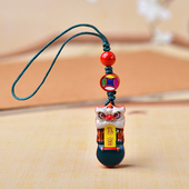 真安顺天然朱砂高含量红砂本命年暴富牌钥匙吊坠金兽手机挂件包挂