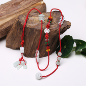 属虎年本命年腰链女红绳五行红腰带男红腰链翡翠玉石破太岁原创