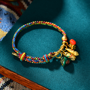 中考高考励志手链文昌笔知了一鸣惊人红绳男女学生端午五彩绳粽子