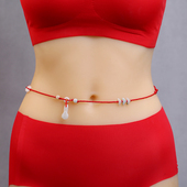 真安顺属龙本命年红腰链天然翡翠称心如意腰绳一鸣惊人男女原创