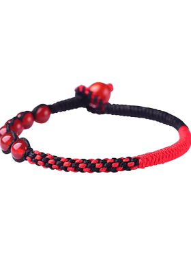 真安顺红玛瑙本命年红绳男女同款