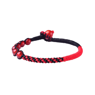 真安顺红玛瑙转运珠手链本命年红绳男女情侣多子多福玉米秸龙蛇年