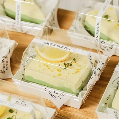 提拉米苏盒子3寸4寸千层慕斯蛋糕包装盒巴斯克打包盒透明加高方形