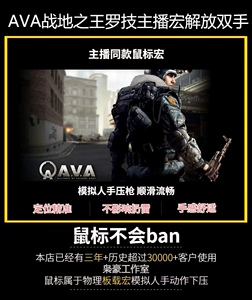 战地之王AVA国际服 罗技鼠标主播宏同款 调式解放双手 压枪 狙击