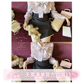 甜水仙 繁星之恋 定制波点棉蕾丝花边半裙女显瘦显腿长小A摆短裙