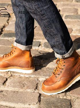 Red Wing红翼男鞋经典1907工装靴6寸方头D头油鞣皮牛皮男靴马丁靴