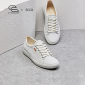 爱步女鞋 真皮低帮板鞋 休闲运动鞋 Ecco 百搭小白鞋 柔酷7号430003