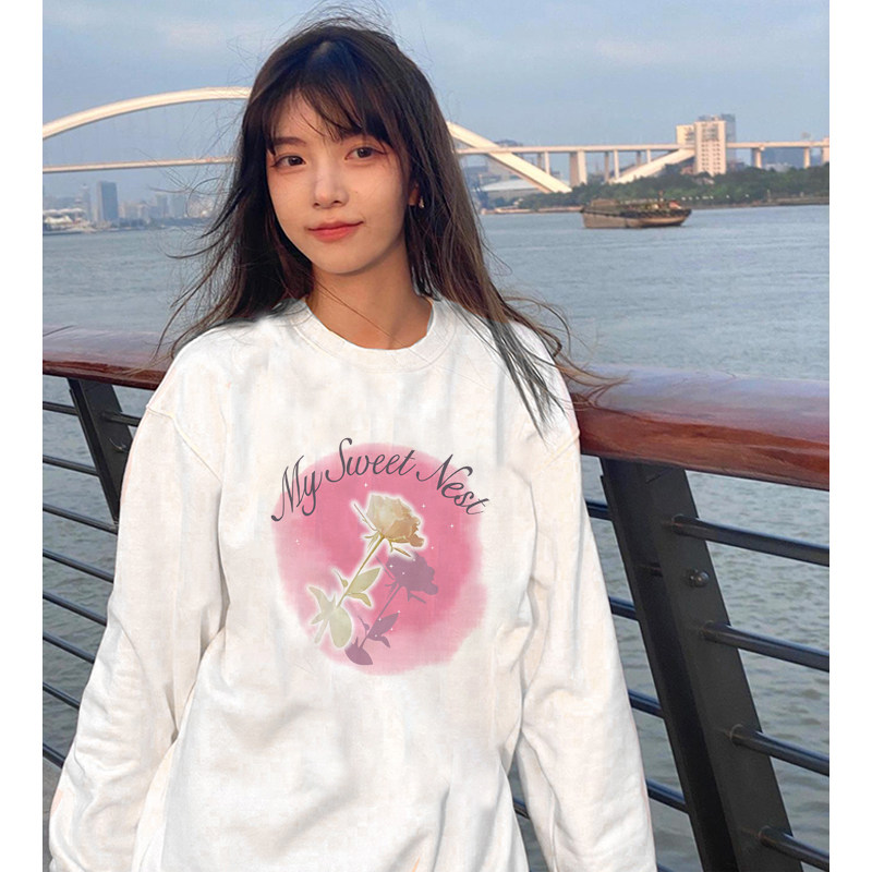 秋冬季纯棉新款加绒加厚宽松百搭圆领卫衣男女韩版ins情侣装上衣|