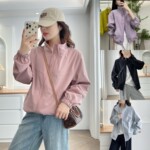 大码胖mm洋气减龄百搭立领冲锋衣外套女春季新款时尚宽松显瘦上衣