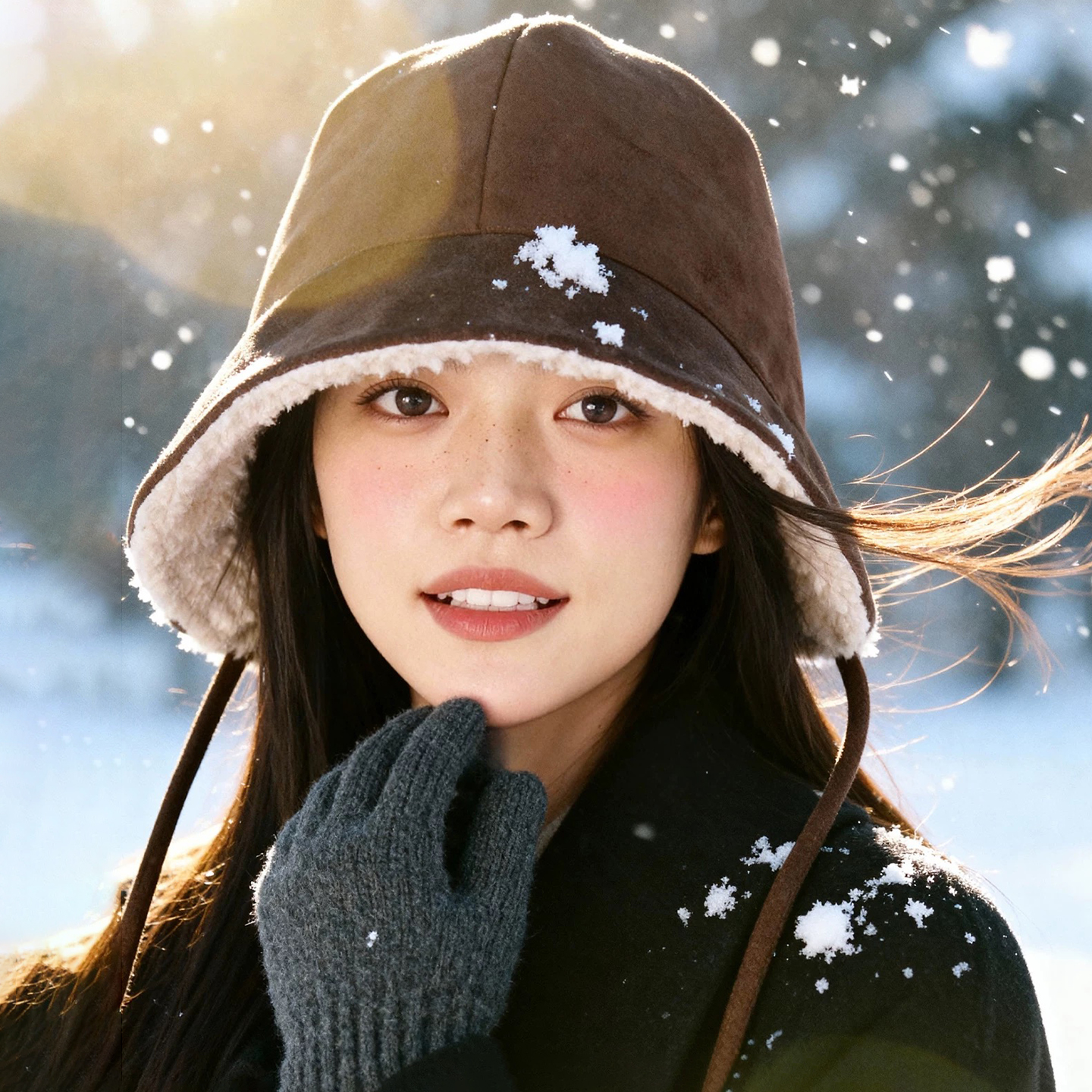 灵允渔夫帽出游休闲女冬网红同款