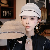 帽子女款 休闲马术帽户外优雅防晒遮阳轻薄透气太阳帽 2026新春夏季