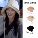 正品 户外遮阳可折叠系带防晒盆帽 金晨同款 防紫外线渔夫帽子女夏季
