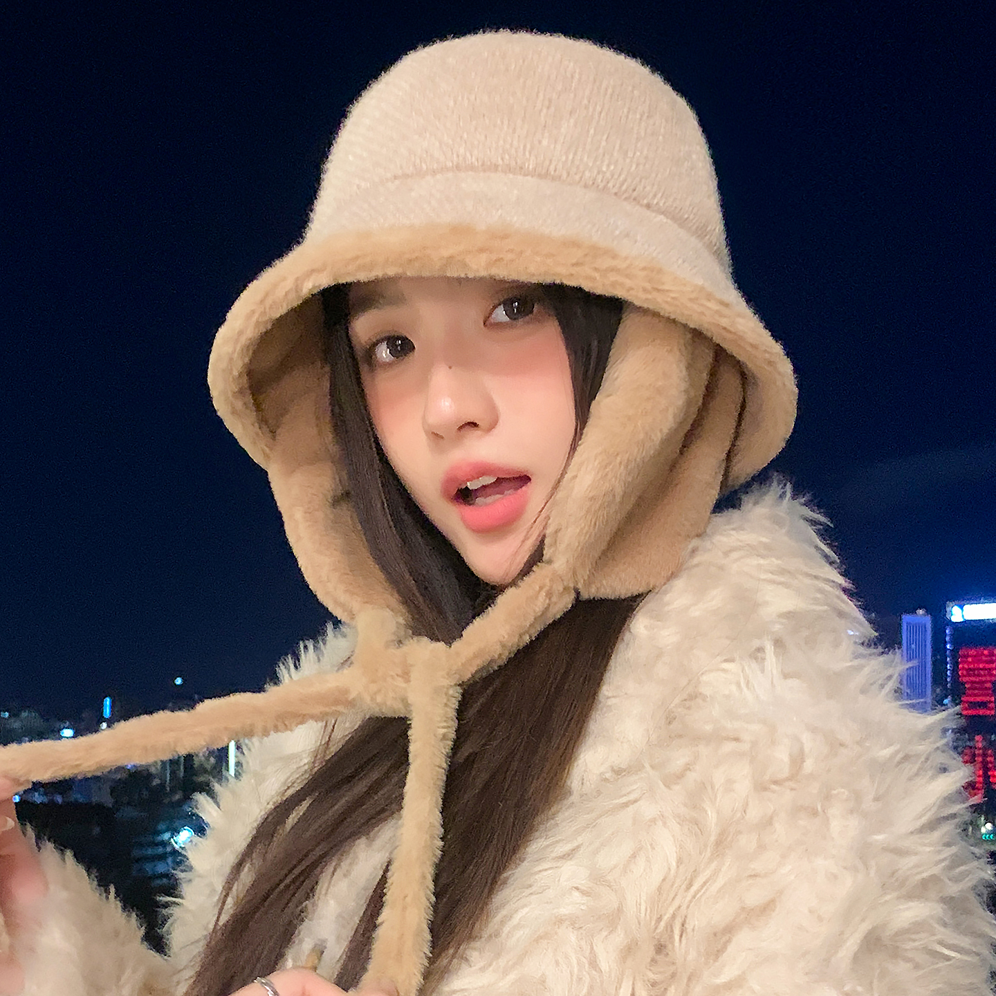 灵允渔夫帽出游休闲女冬网红同款