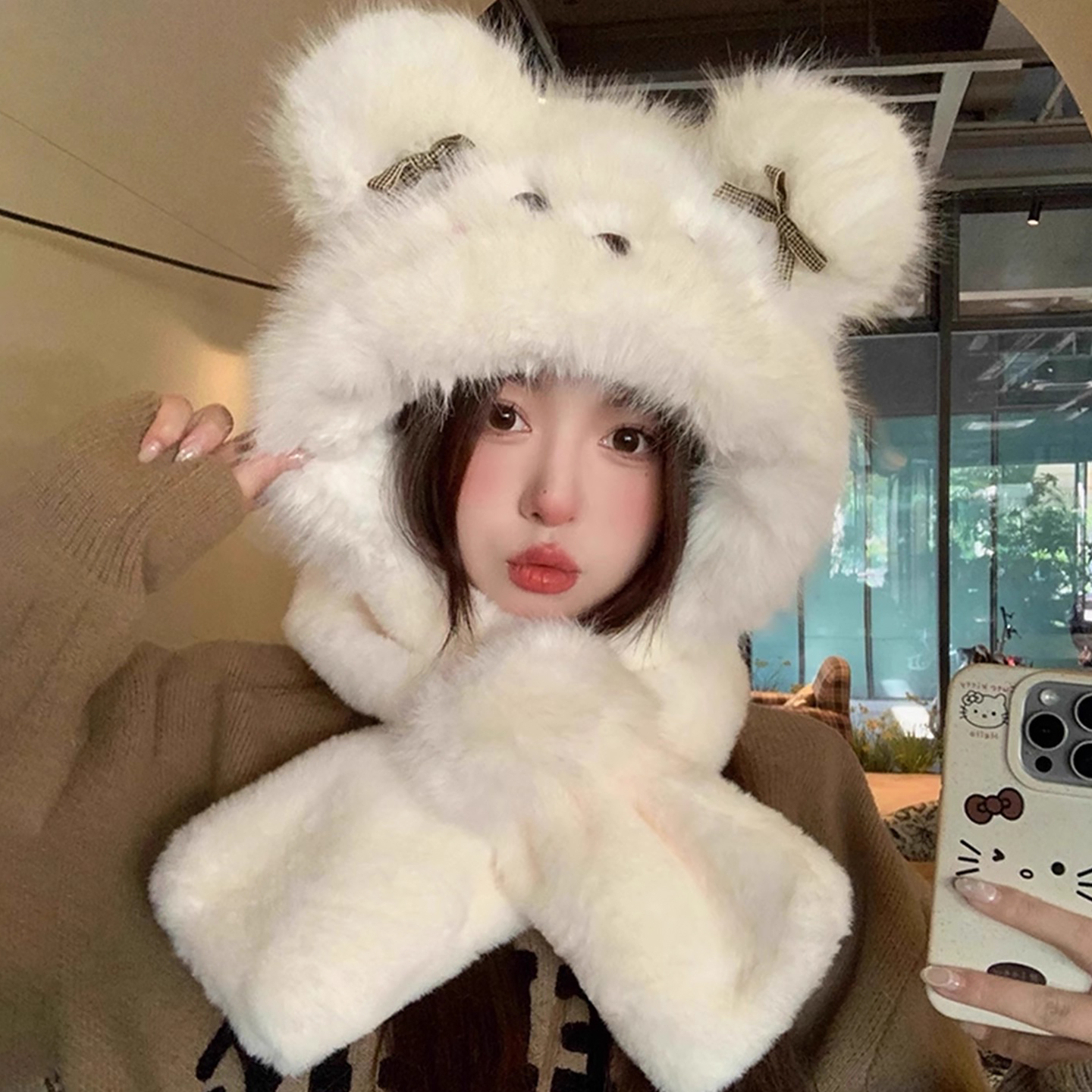 灵允雷锋帽出游可爱女冬网红同款