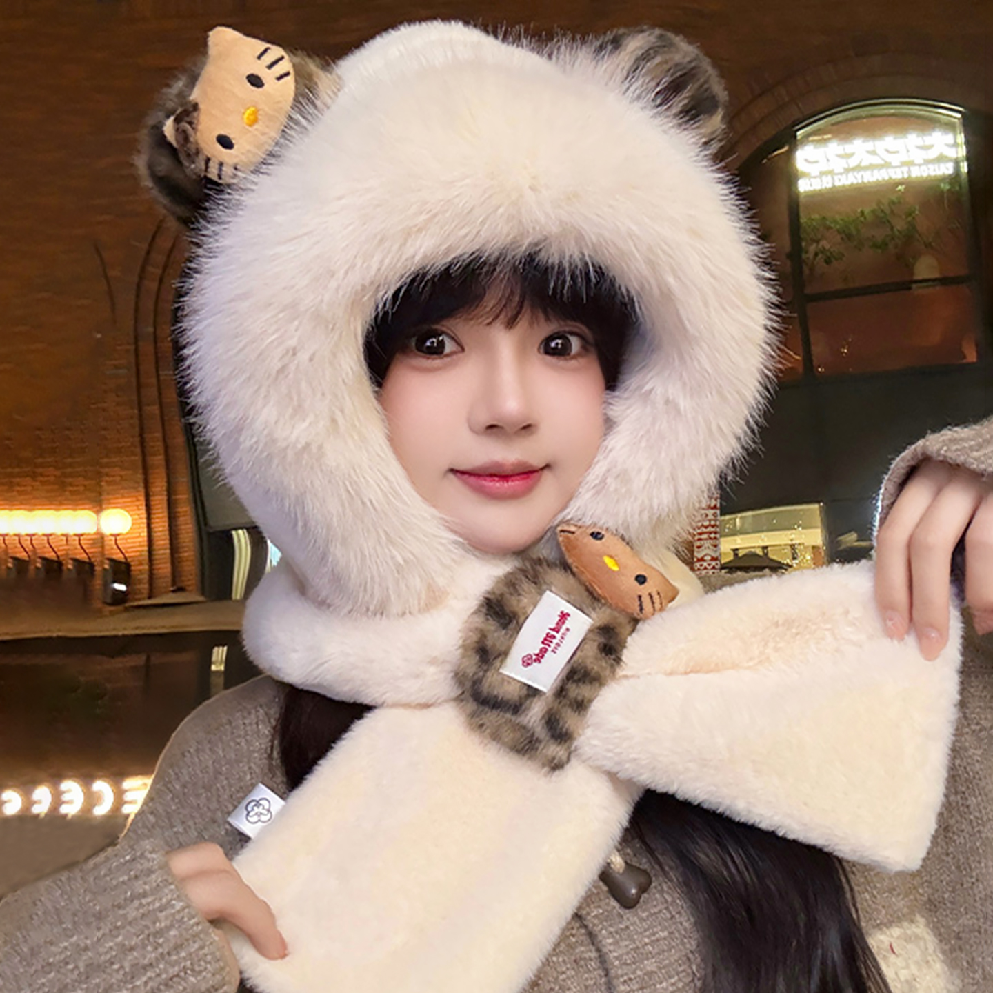 灵允两件套出游可爱女冬网红同款