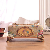 收纳盒 创意法式 美式 纸巾盒客厅树脂摆件抽纸盒纸盒复古纸抽盒欧式