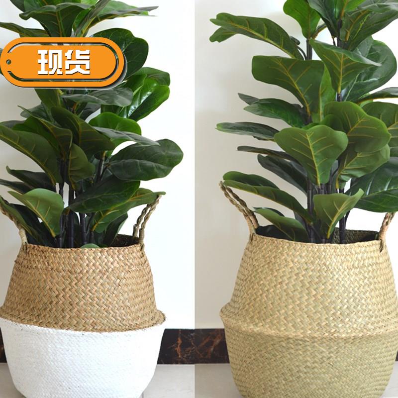 Northern Europe Seaweed weave Basket Flower pot Flower basket manual weave Storage basket Rattan Bamboo Basketin the Home accessories , Vase/Flower/Artificial flowers/Imitation jewelry , Flower/Vase , Baskets  category - from Buy2taobao.com to provide professional Taobao agent buy service