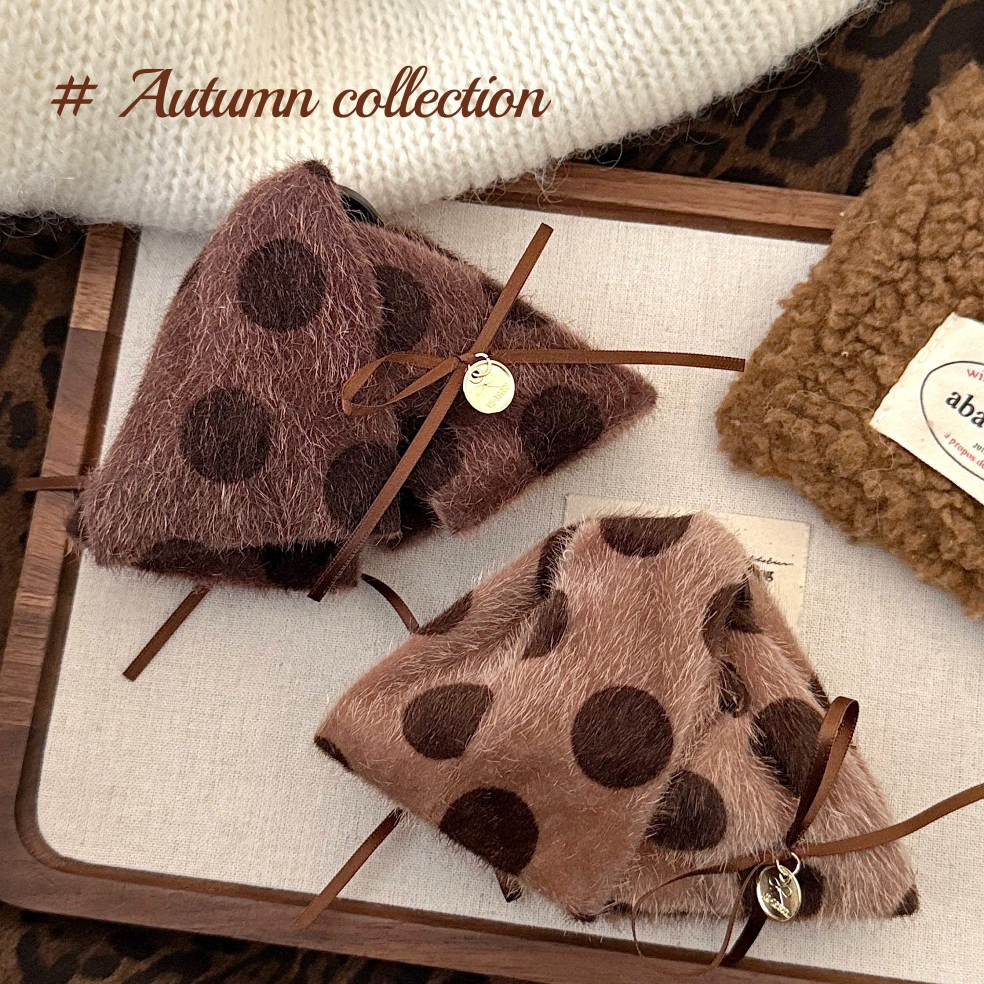 秋冬季轻奢风波点毛绒三角抓夹少女心百搭鲨鱼夹大号后脑勺盘发夹